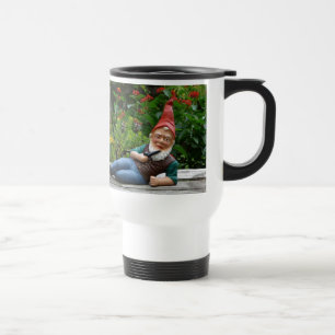 Taza De Viaje Gnomo de relajación con el casquillo de Santa