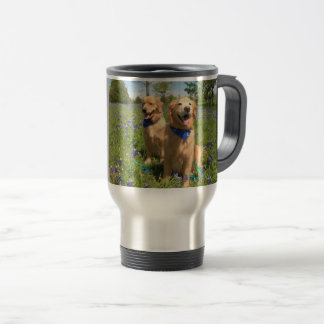 Taza De Viaje Golden Retrivers Bluebonnet Mug