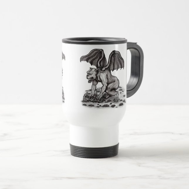 Taza De Viaje Golem Gargoyle (Anverso derecho)