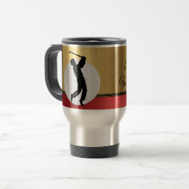 Taza De Viaje Golf Deportes Énfasis jugador de bola de golf Pers