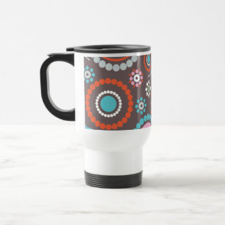 Taza De Viaje Golpeteo retro de las flores enrrolladas