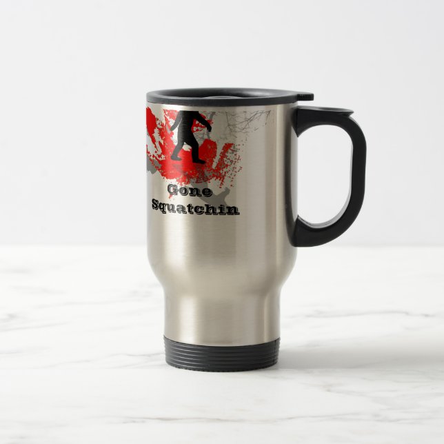 Taza De Viaje Gone Squatchin, pie negro (Derecha)