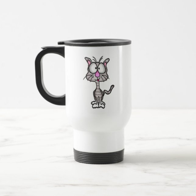 Taza De Viaje Goofy Cat Travel Mug (Izquierda)