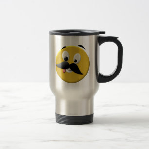 Taza De Viaje Goofy Happy Face con Mustache