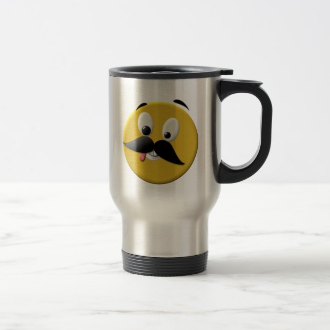 Taza De Viaje Goofy Happy Face con Mustache (Derecha)