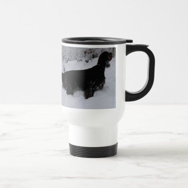 Taza De Viaje Gordon Setter White Travel Mug (Derecha)
