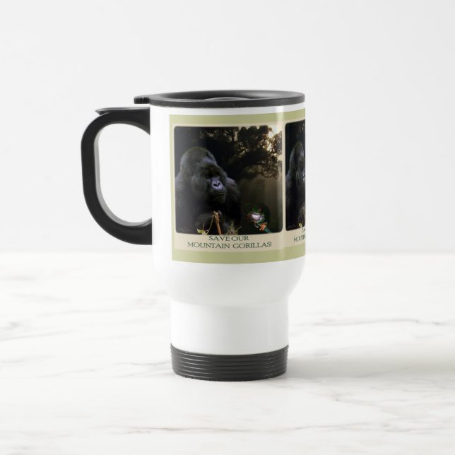 Taza De Viaje Gorila de la montaña Kunga y rana (Izquierda)