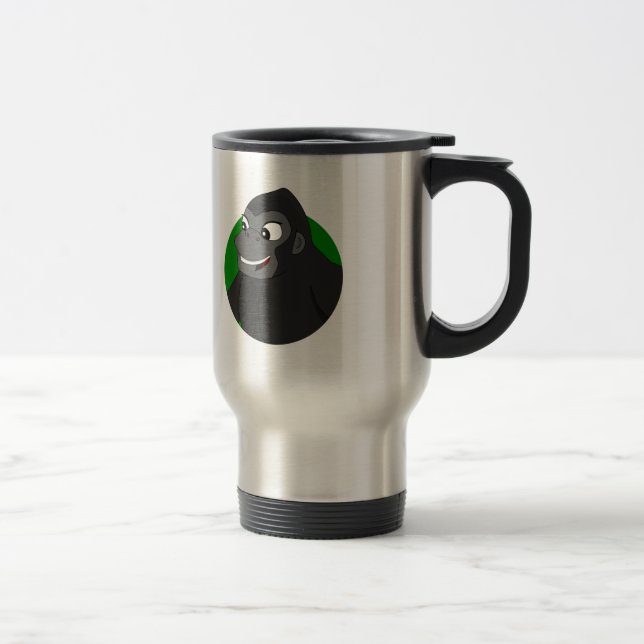 Taza De Viaje Gorilla Personalizado Travel Mug (Derecha)