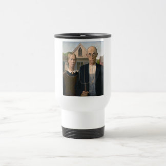 Taza De Viaje Gótica americana: Pobre granjero rural de la vida 