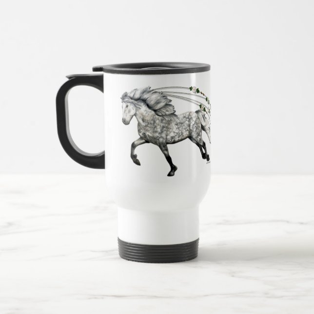 Taza De Viaje Gra islandesa de caballos (Izquierda)