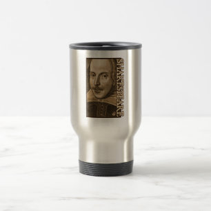 Taza De Viaje Grabados de Shakespeare Droeshout