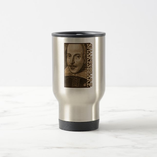 Taza De Viaje Grabados de Shakespeare Droeshout (Centro)