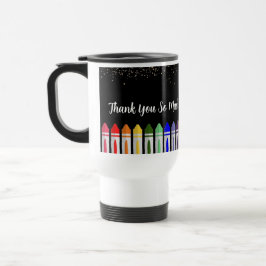 Taza De Viaje Gracias Crayon Star Design para profesores