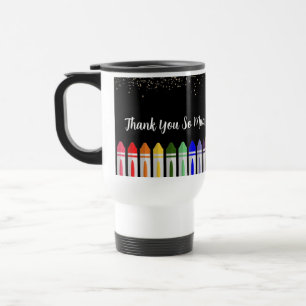 Taza De Viaje Gracias Crayon Star Design para profesores