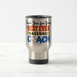 Taza De Viaje Gracias entrenador de béisbol