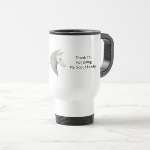 Taza De Viaje Gracias explorar aprecio del lobo gris del líder