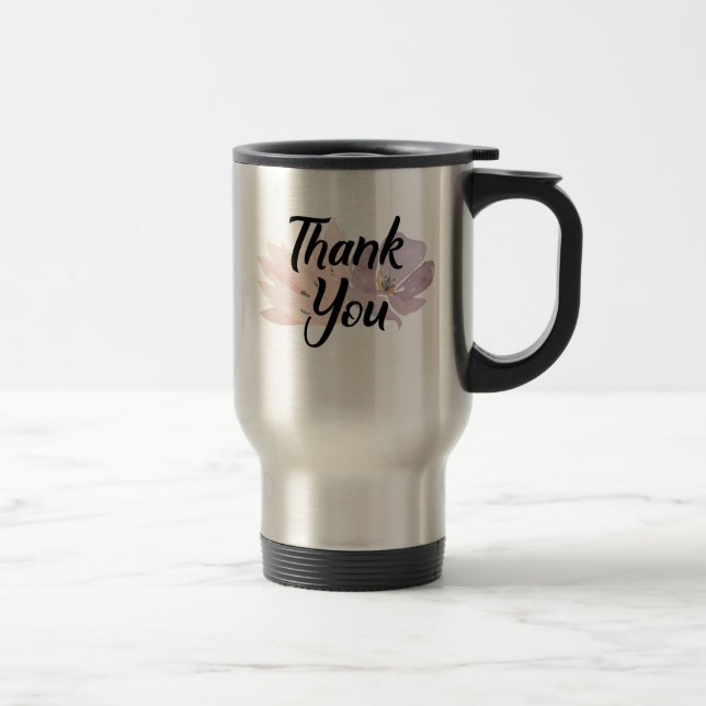 Taza De Viaje Gracias Favor Floral (Derecha)