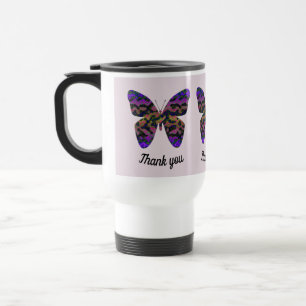 Taza De Viaje Gracias Por Apreciar La Mariposa Brillante Moderna