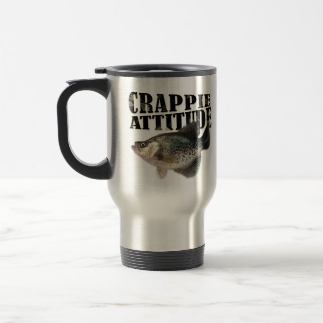 Taza De Viaje Graciosa Actitud De Pesca De Crappie (Izquierda)
