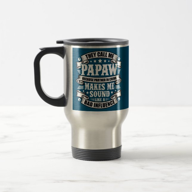Taza De Viaje Gracioso abuelo Papaw paso a padre padre padre (Izquierda)