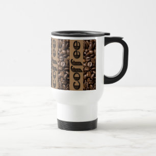 Taza De Viaje Gracioso café frijol Typografía Café Viaje de Love