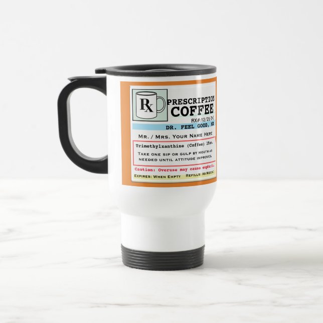 Taza De Viaje Gracioso café RX Mug (Izquierda)