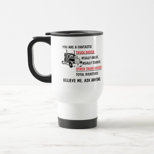Taza De Viaje Gracioso camionero fantástico controlador (Izquierda)
