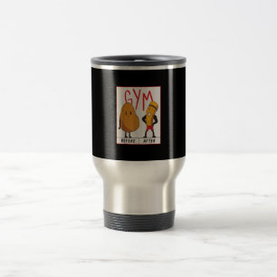 Taza De Viaje Gracioso Gimnasio De Papa Antes De Entrenarse En F