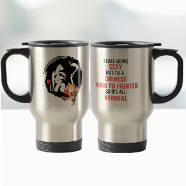 Taza De Viaje Gracioso Kung Fu Tiger Sexy Café Chino Mug