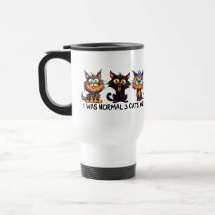 Taza De Viaje Gracioso normal tres gatos