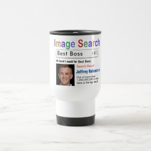 Taza De Viaje Gracioso Personalizado Mejor Jefe de Búsqueda Rega