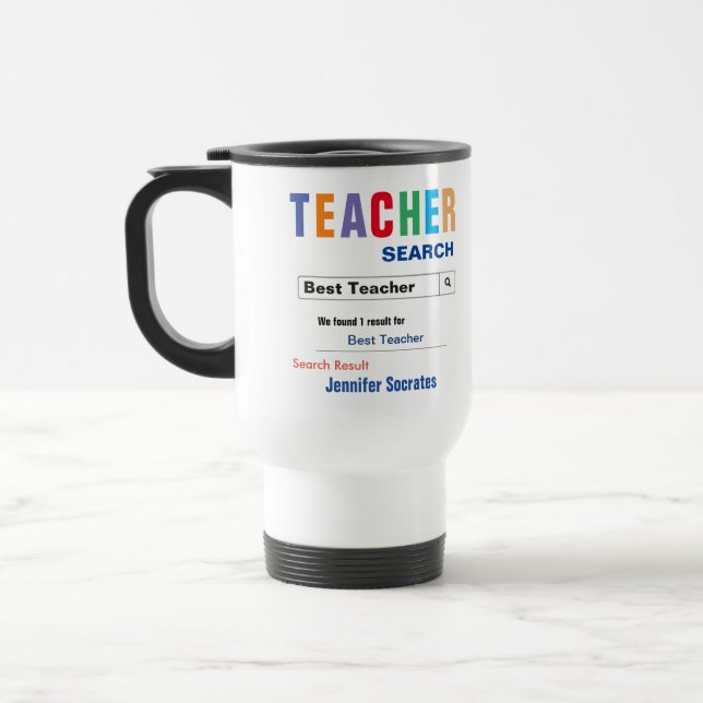 Taza De Viaje Gracioso Personalizado mejor regalo para profesore (Izquierda)