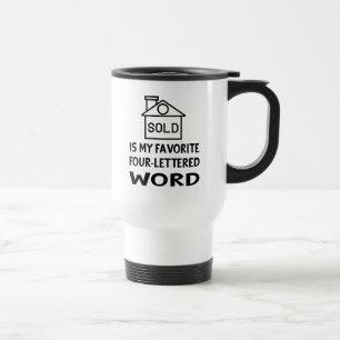 Taza De Viaje Gracioso regalo del agente inmobiliario House Brok