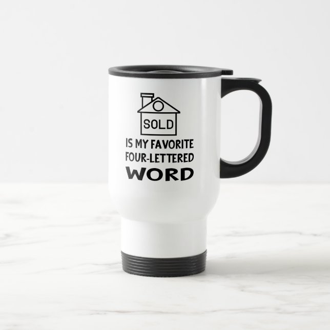 Taza De Viaje Gracioso regalo del agente inmobiliario House Brok (Derecha)