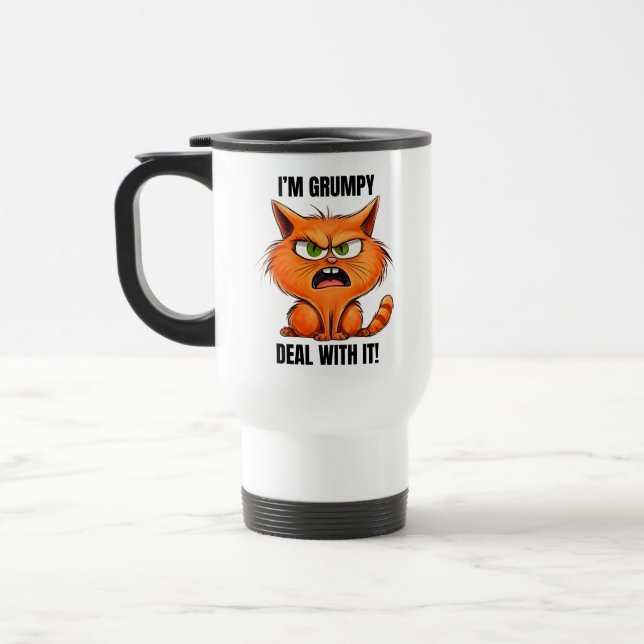 Taza De Viaje Gracioso sarcasmo de arte de palabras Grumpy (Izquierda)