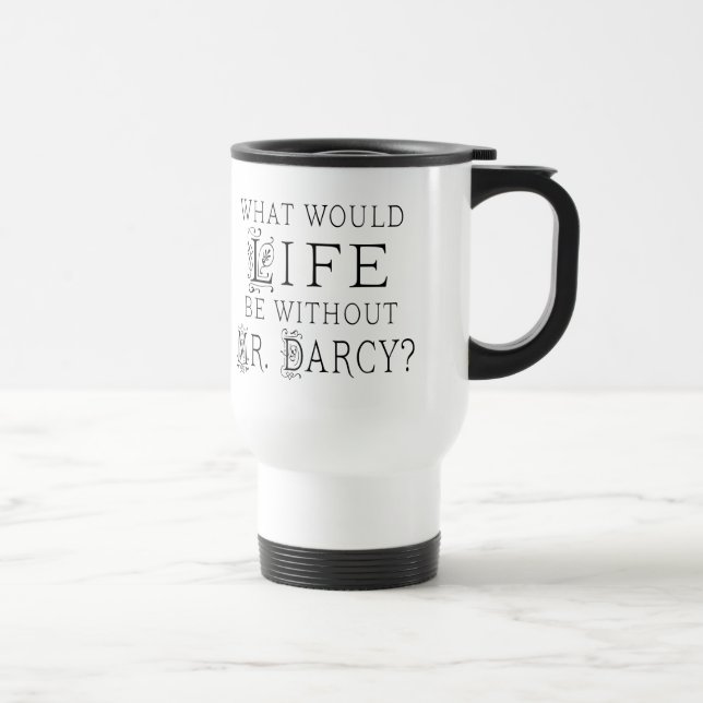 Taza De Viaje Gracioso Sr. Darcy Leyendo Cita (Derecha)