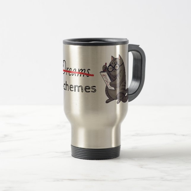 Taza De Viaje Graciosos esquemas de gato (Anverso derecho)