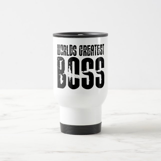 Taza De Viaje Graciosos jefes de humor de Office : El mejor jefe (Centro)