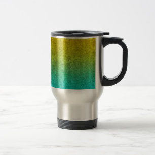 Taza De Viaje Gradiente de Purpurina del amanecer del océano oto