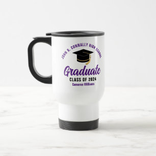 Taza De Viaje Graduación de Personalizado graduado de la escuela