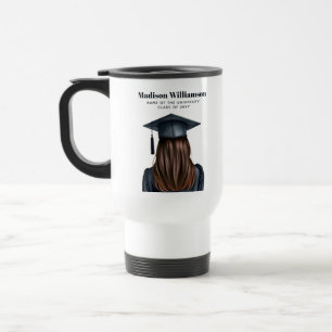 Taza De Viaje Graduación moderna personalizada Graduada mujer