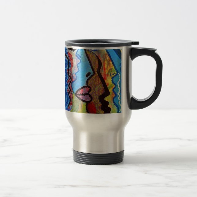 Taza De Viaje Graffiti abstracto colorido (Derecha)