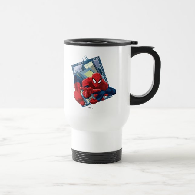Taza De Viaje Gráfico de carácter de la ciudad de Spider-Man (Derecha)