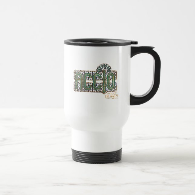Taza De Viaje Gráfico de ortografía Jade Art Deco ACCIO™ (Derecha)
