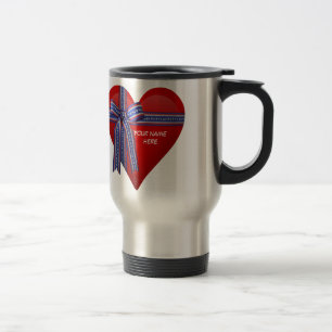 Taza De Viaje Gráfico del Corazón Patriótico