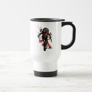 Taza De Viaje Gráfico dispersado Manta negro de la tipografía 