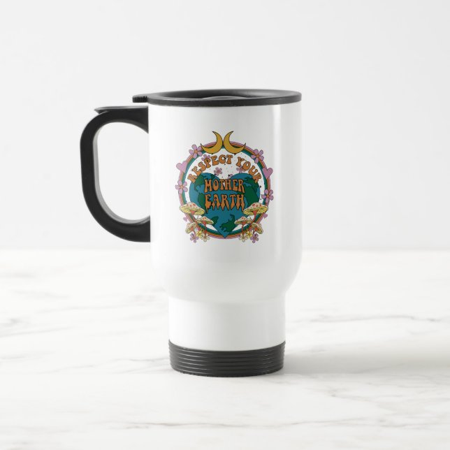 Taza De Viaje Gráfico retro madre tierra de 70 (Izquierda)