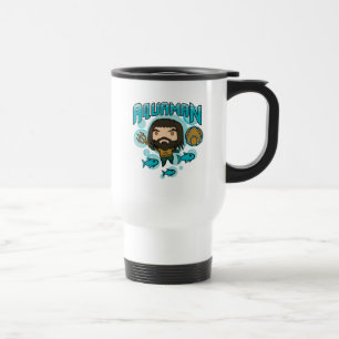 Taza De Viaje Gráfico submarino de Aquaman el   Chibi Aquaman