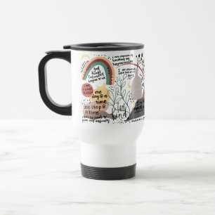 Taza De Viaje Gráficos de Afirmaciones de Amor Propio Positivo