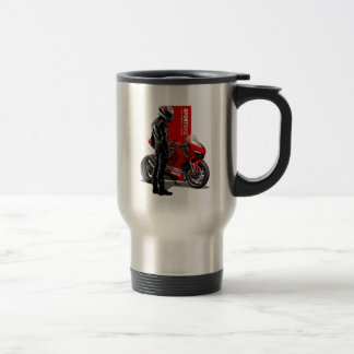 Taza De Viaje Gráficos de piloto de superbike con máxima pasión